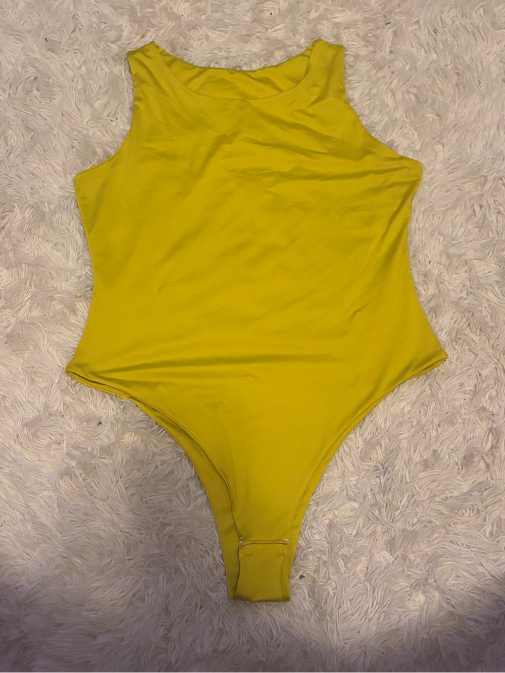 SHEIN Yellow Sleeveless Bodysuit